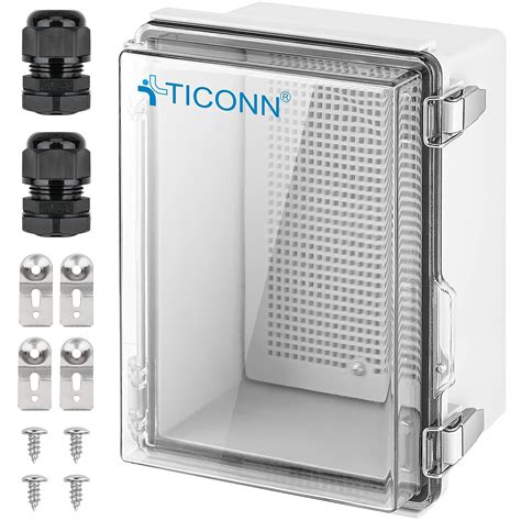 ticonn waterproof electrical junction box|junction box transparent cover.